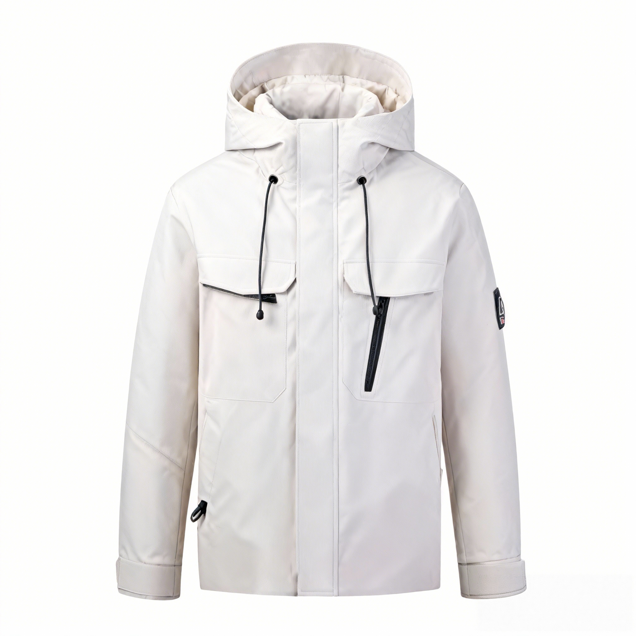 短款羽绒服女2025新款户外时尚工装派克服外套防风连帽中长款