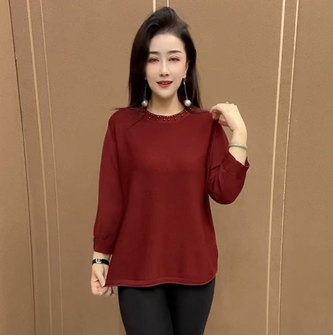 LY时尚重工领珠针织衫