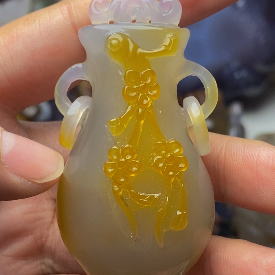 玛瑙/玉髓手把件未镶嵌