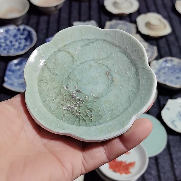 瓷片青花影青杯垫标夲