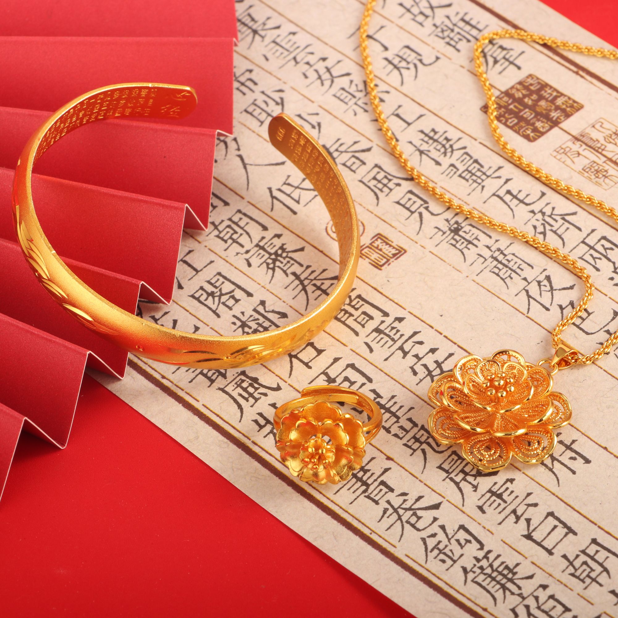 【金慧专属】龙凤呈祥经文手镯套装