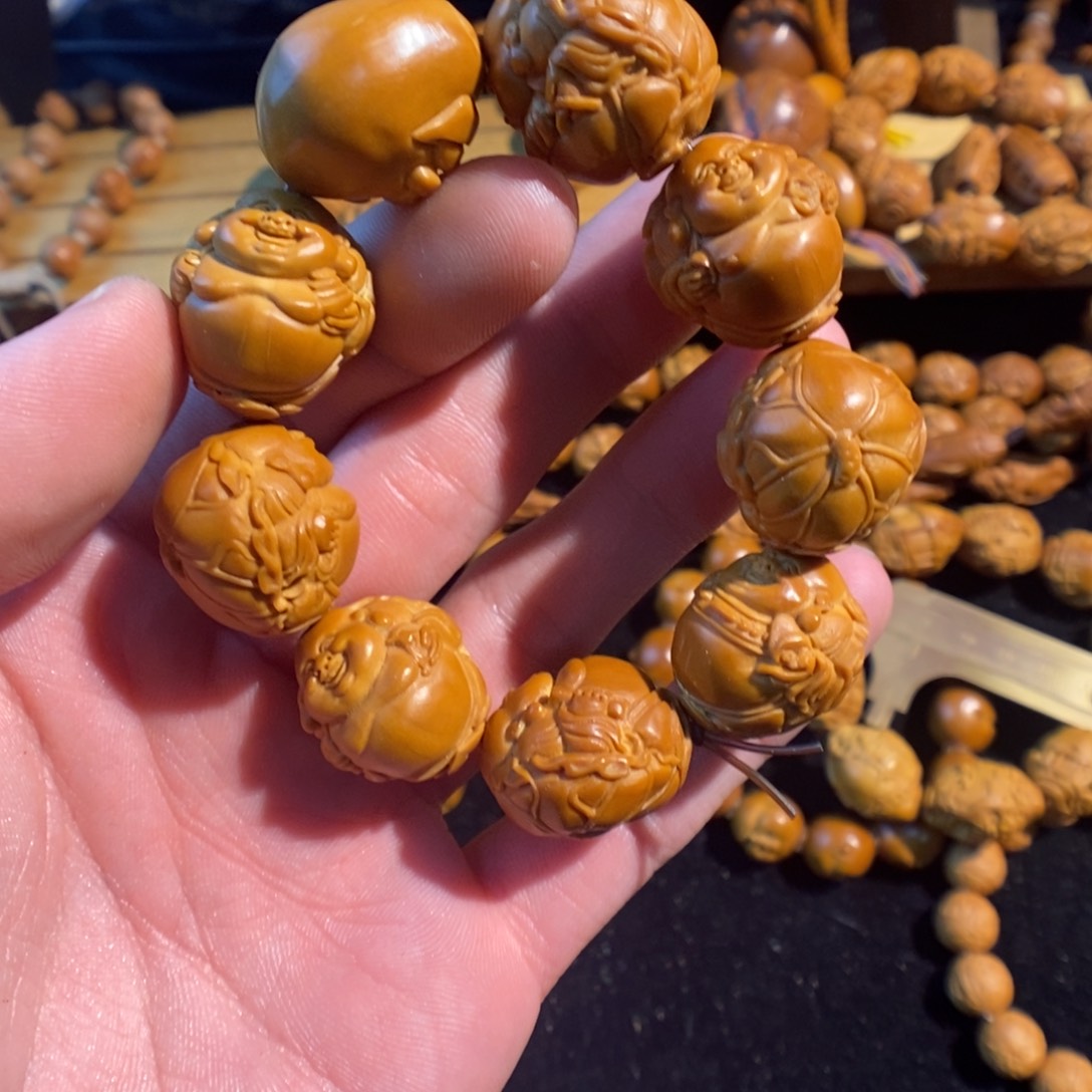 橄榄核手串/手链荷叶米勒