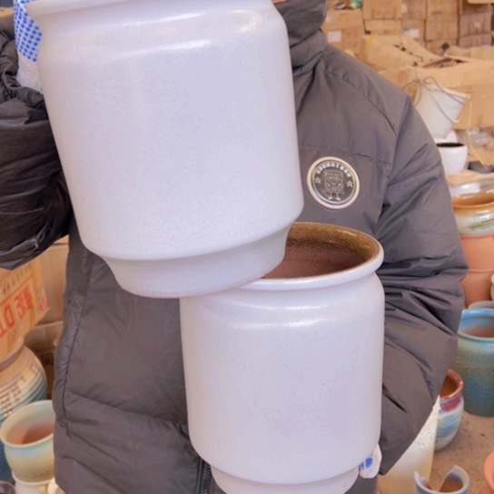 紫砂花盆高23口19————