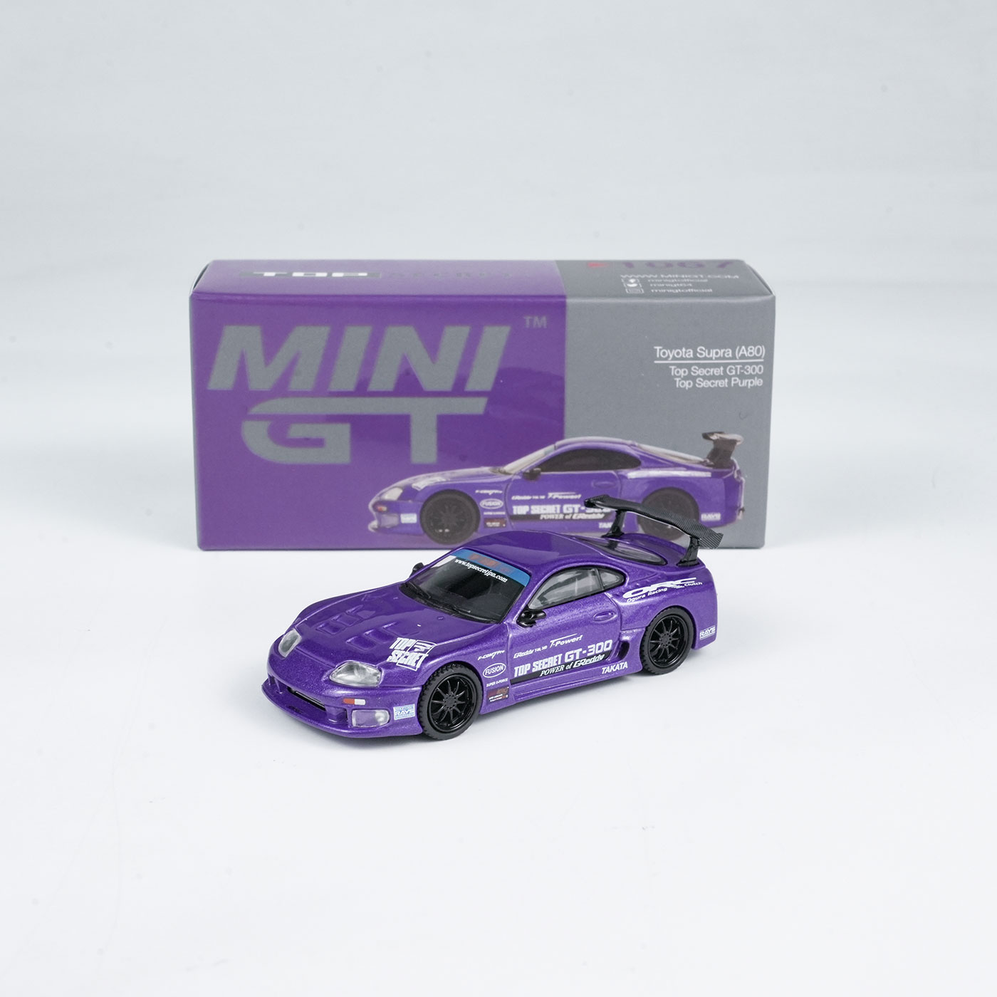 MINIGT车模1:64合金1067号丰田速霸A80 Top Secret GT300汽车模型