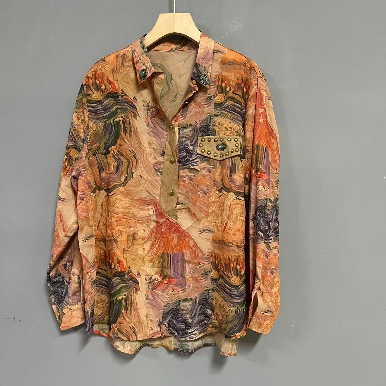  女士时尚宽松休闲百搭上衣1055