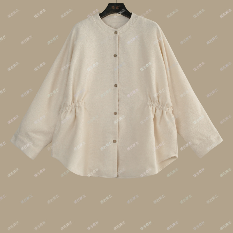 春-原创设计24-2219【轻语】长袖小众宽松文艺设计感衬衫上衣