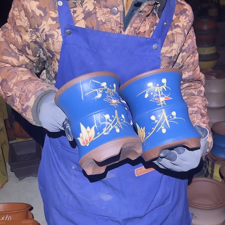 紫砂花盆紫砂花盆和小