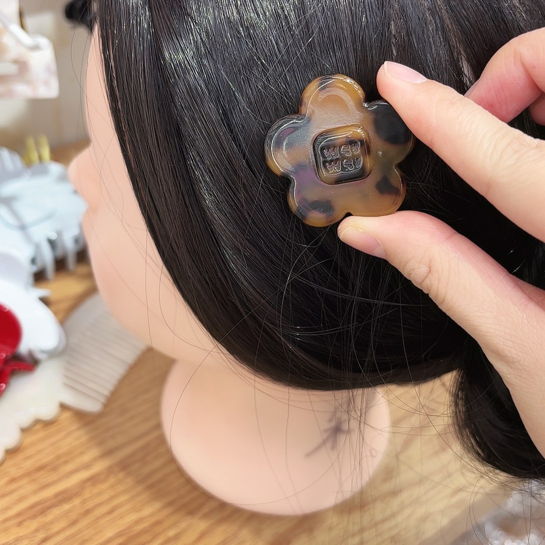皮质铁合金小号花朵豹纹