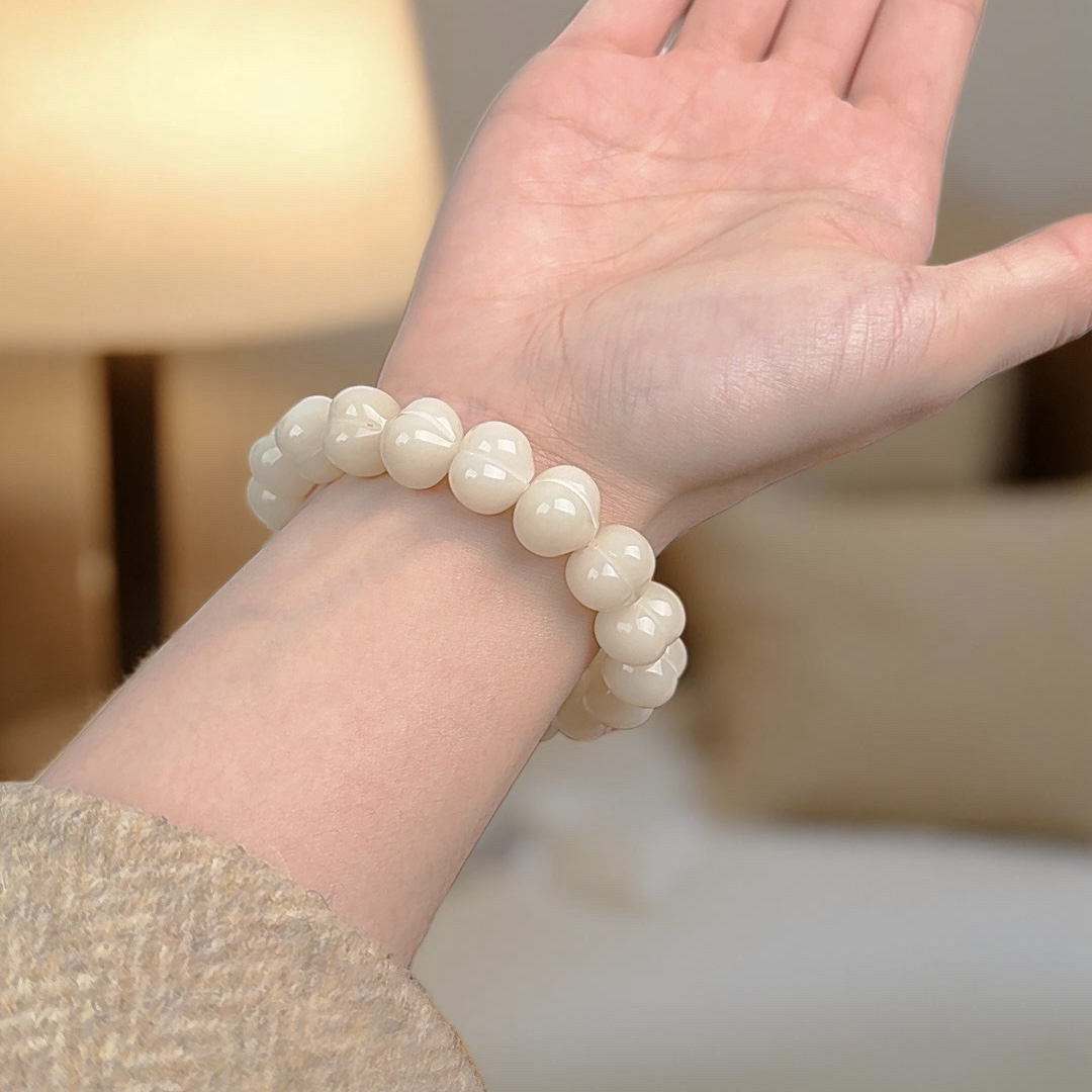 【荔枝冻屁桃】14mm天然菩提手串单圈菩提根手串盘玩绕指柔男女手串