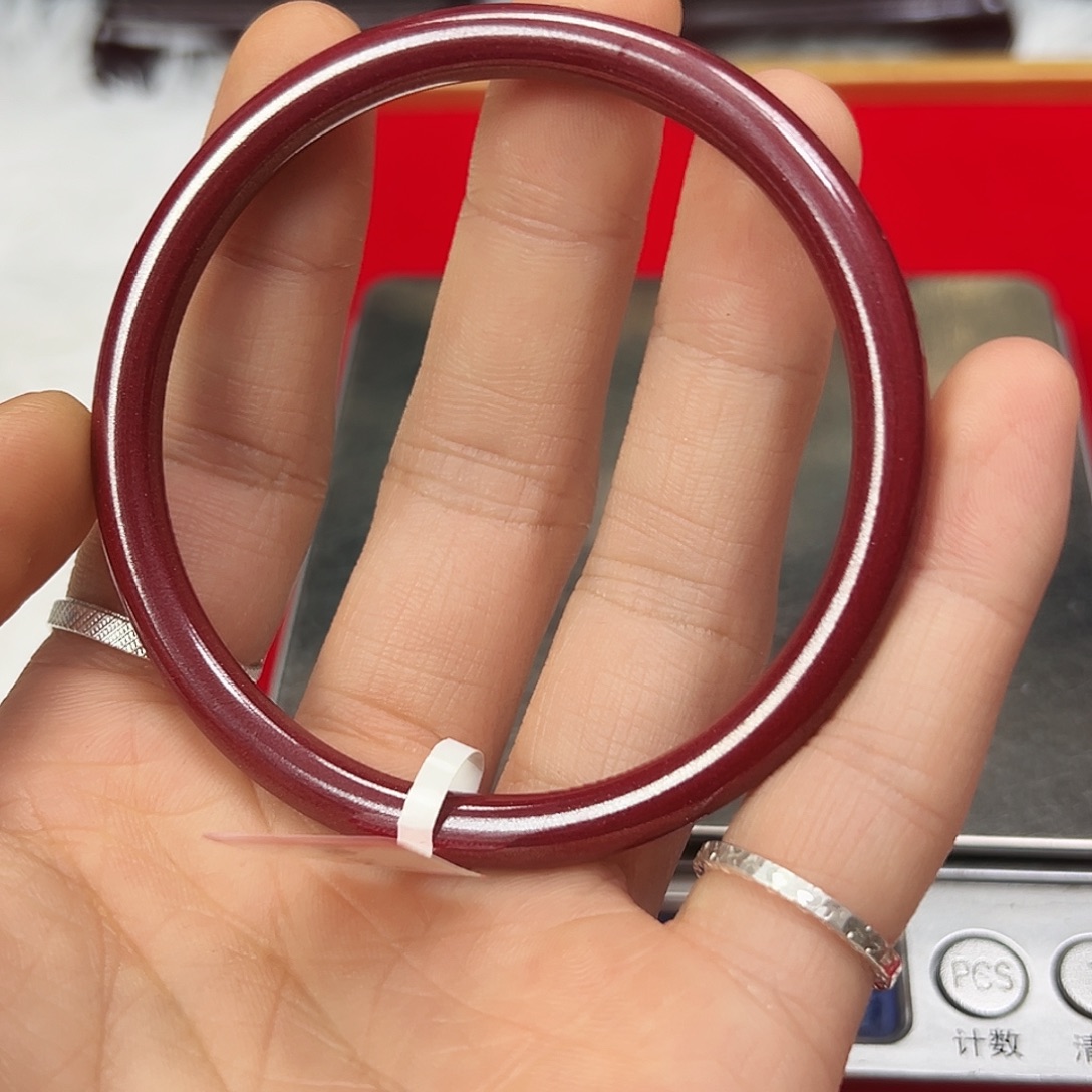 天然辰砂朱砂闭口60手镯5号