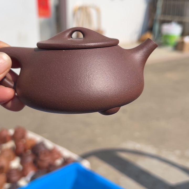 紫砂茶壶紫泥景州200c c