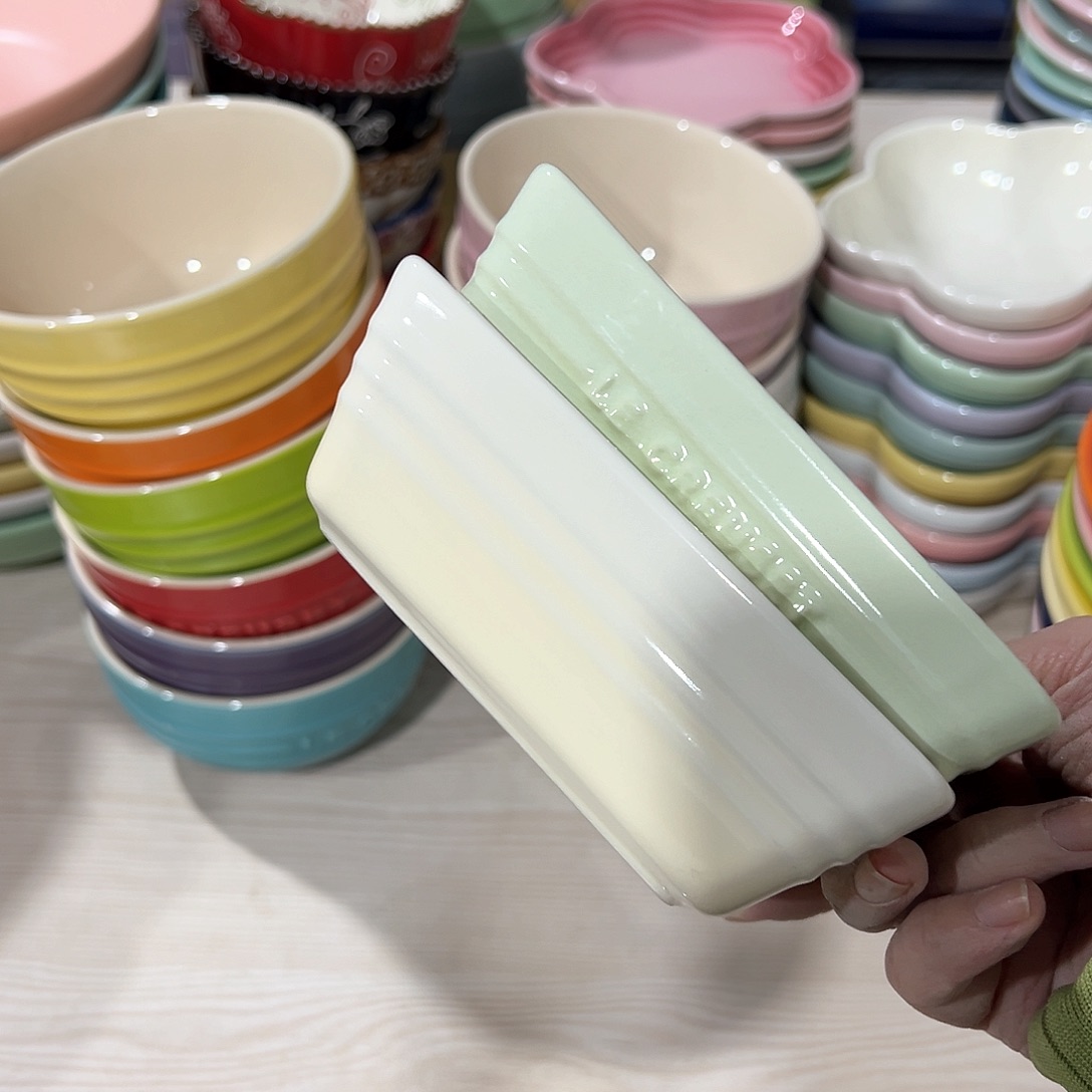 陶瓷 +四方晚 抹茶绿 奶白色