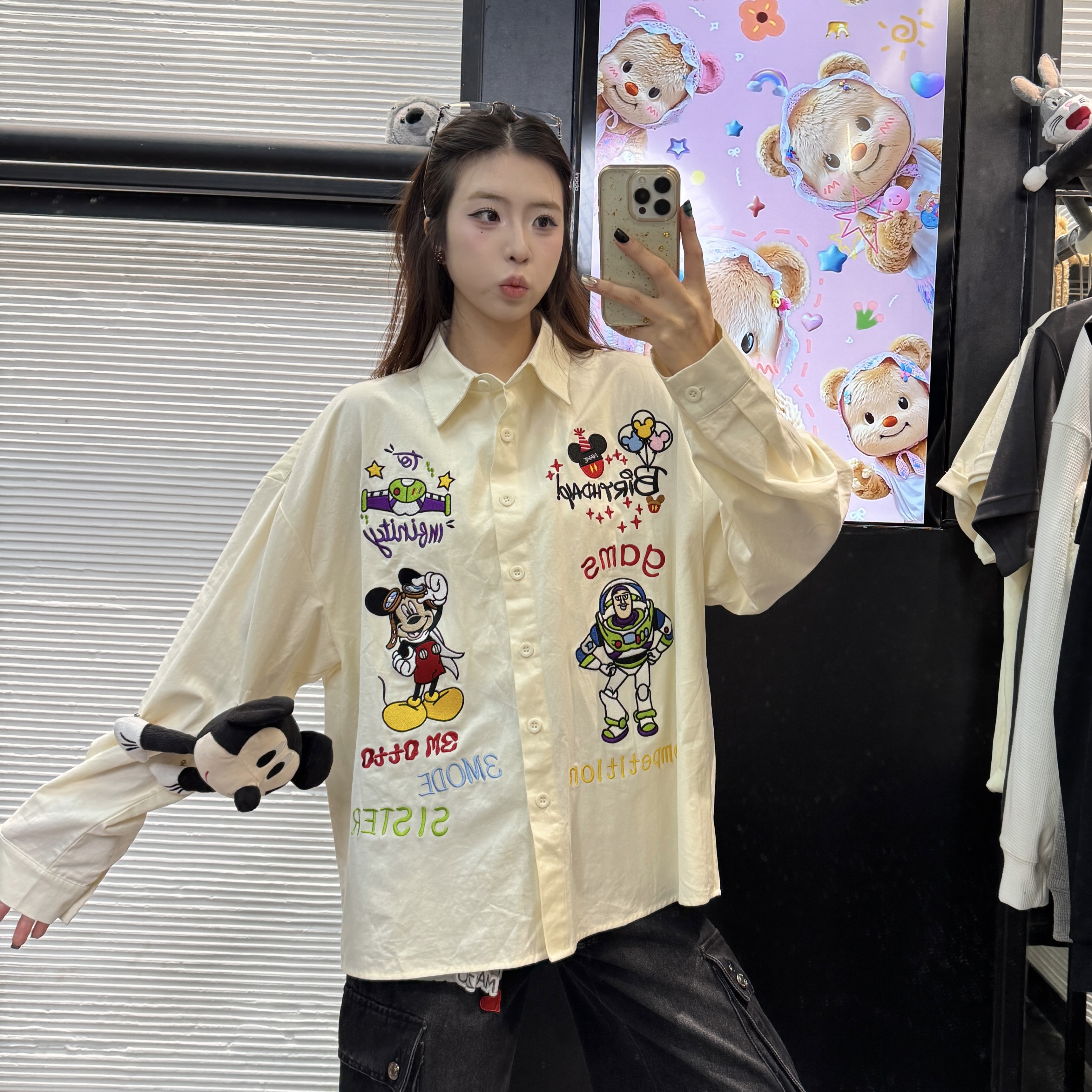 【旧港微风】格纹格子ins时尚设计师款减龄显瘦重磅POLO领衬衫（038）