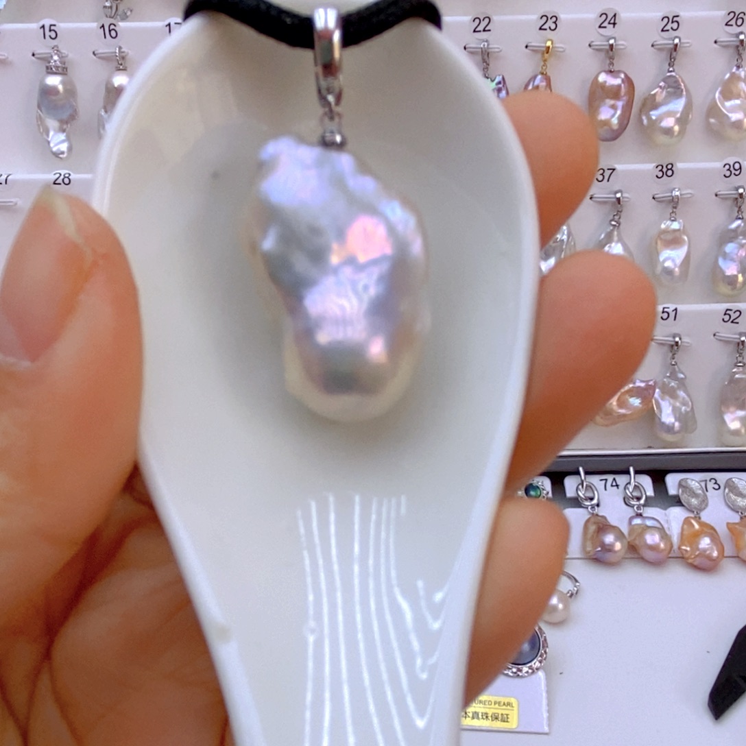 银S925镶嵌淡水珍珠颈饰