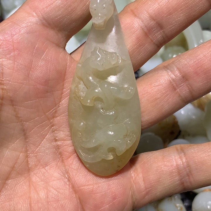 和田玉（白玉）颈饰未镶嵌洪*