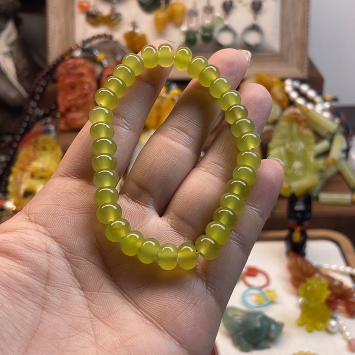 蛇纹石玉手链未镶嵌