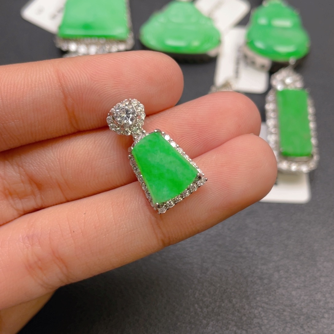 翡翠银S925镶嵌颈饰