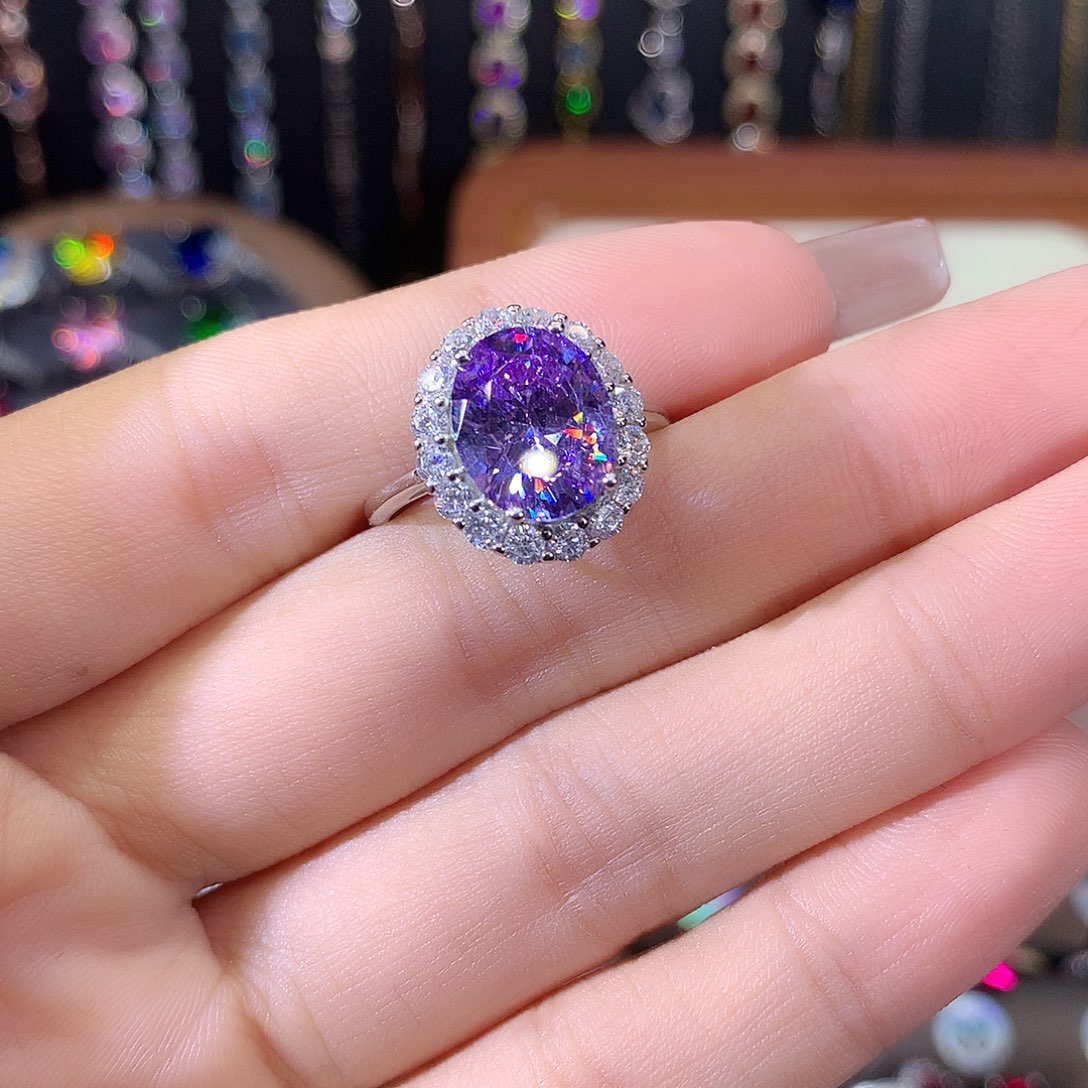 银S925镶嵌戒指碧玺白911