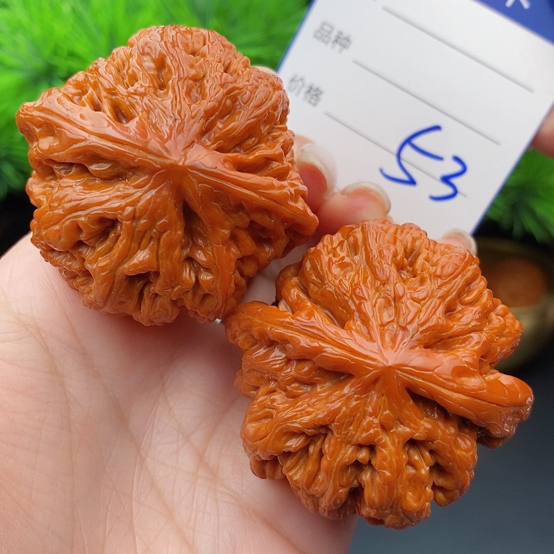 文玩核桃把件49粗筋53