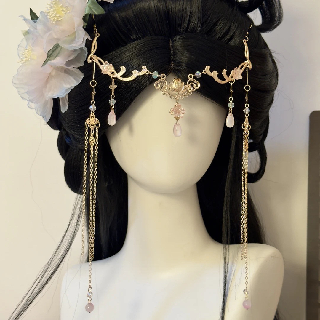 【粉色 溶溶月色】古风汉服配饰