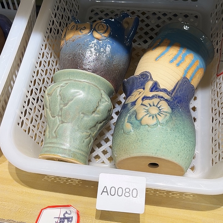 瓷片花盆多肉植物艺术品