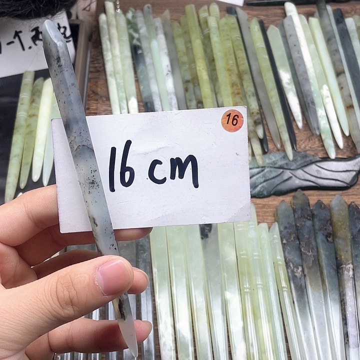 蛇纹石玉发饰合金