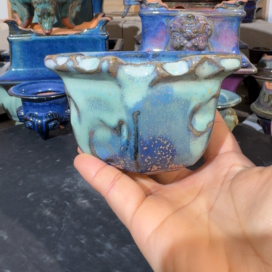 卷***来陶摆件觉象钧创盆景艺术