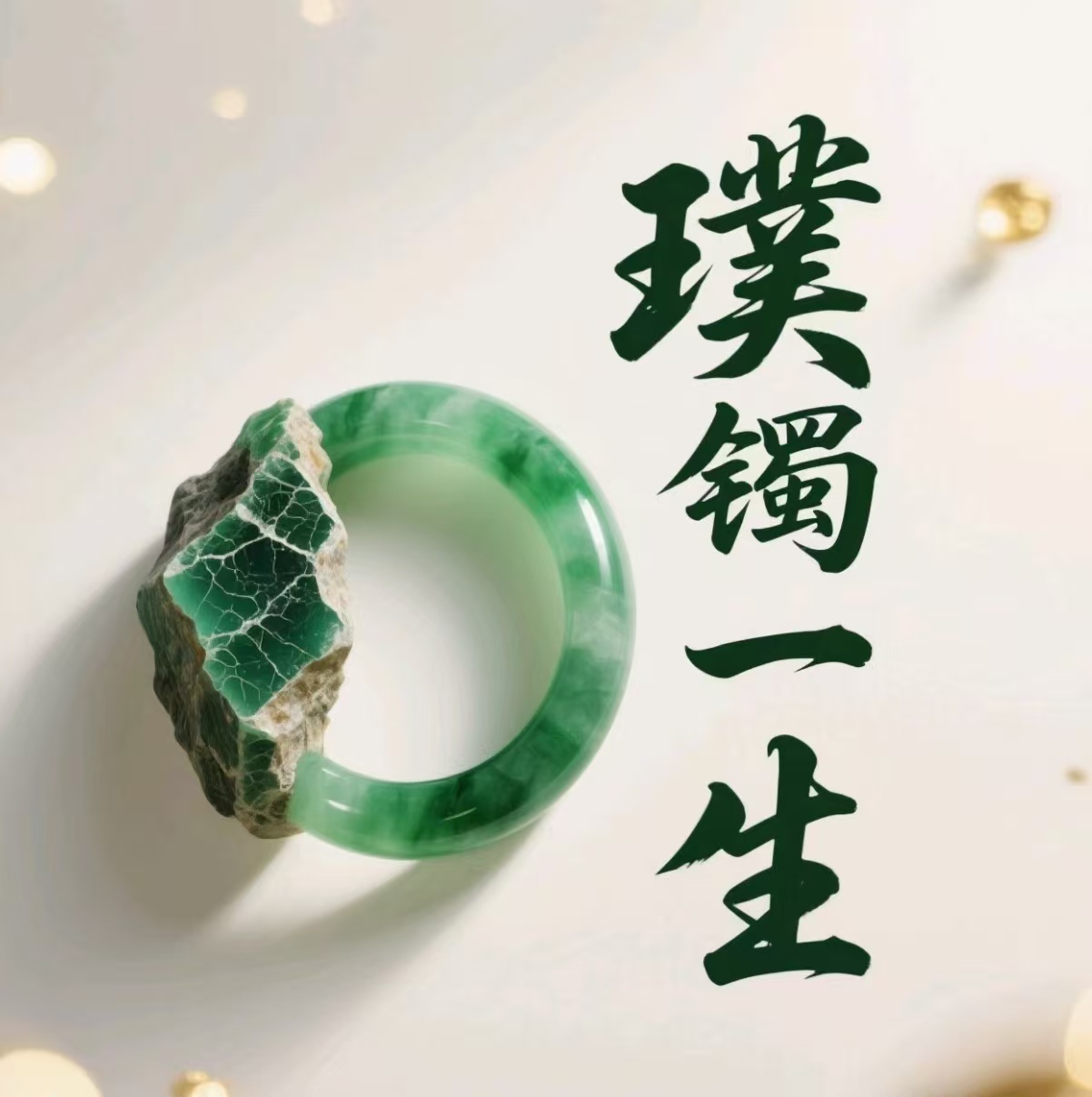 天然非洲翠冰飘花时尚手镯