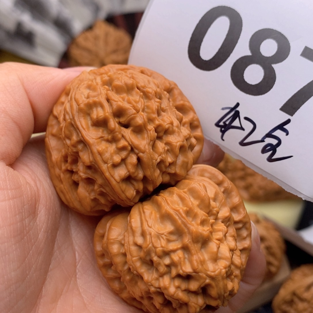文玩核桃把件087号42全白