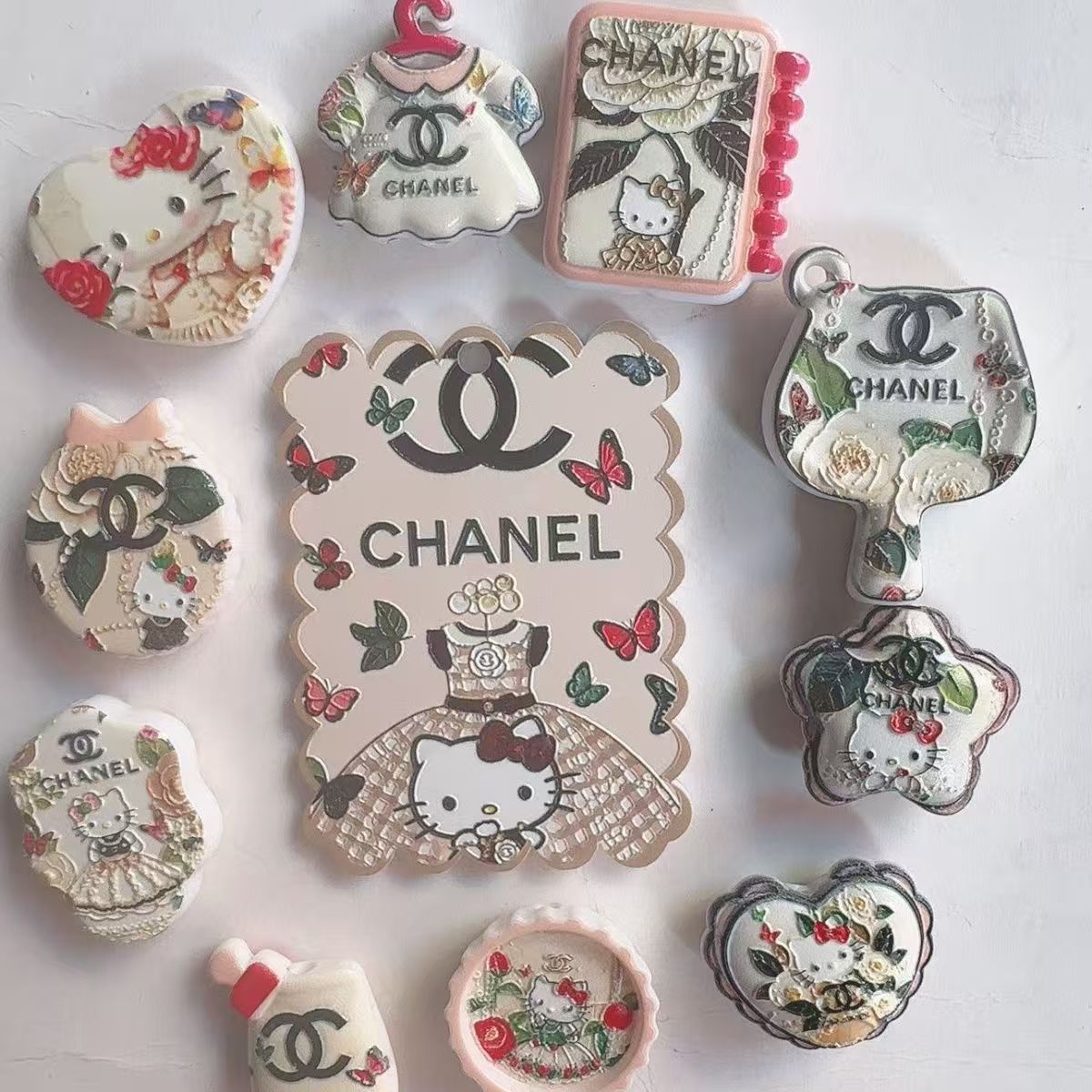 【直播间B001-B099】甜美风日韩情侣拼色DIY手机链配件甜美配饰