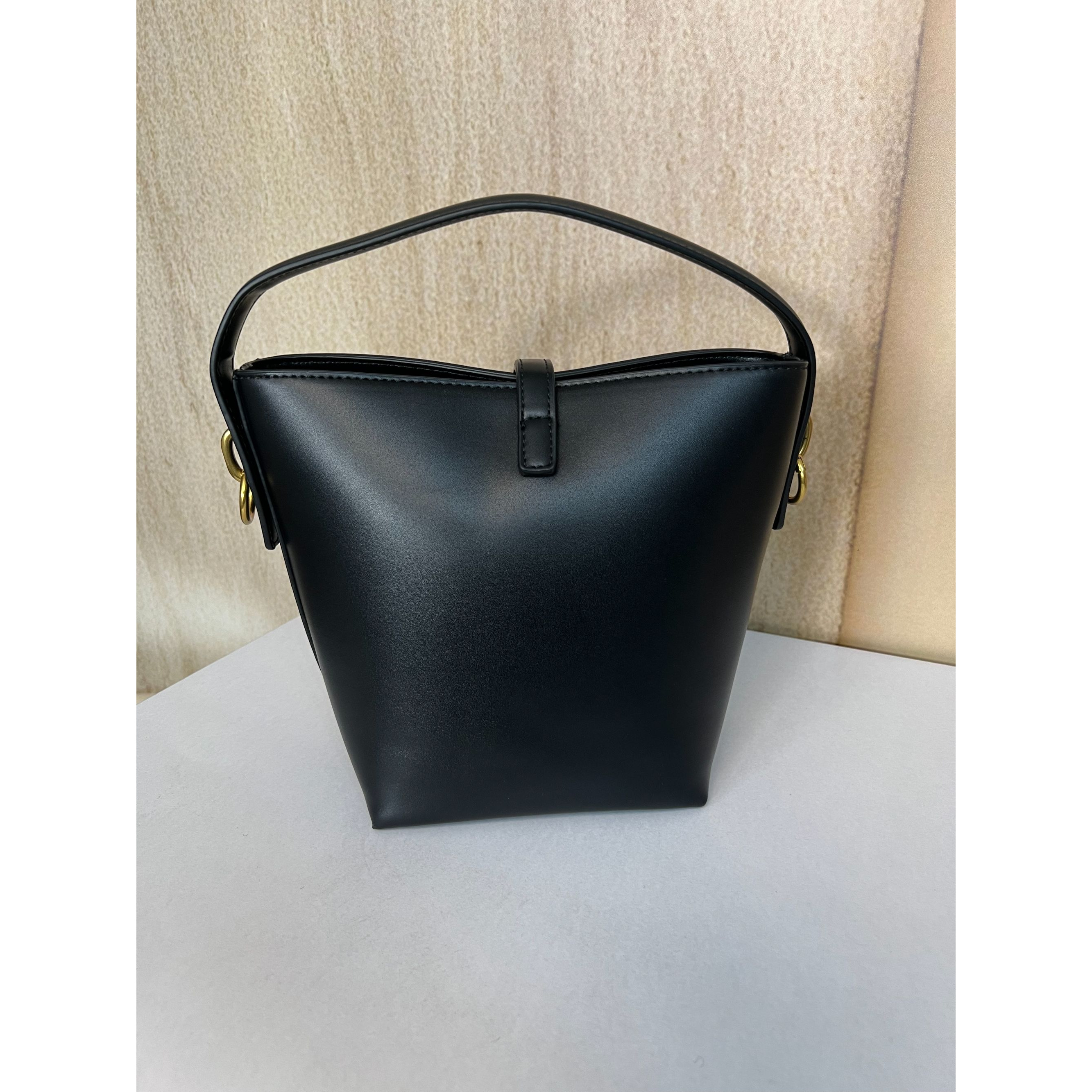 TOLEX2025新款手工时尚百搭女包桶黑色