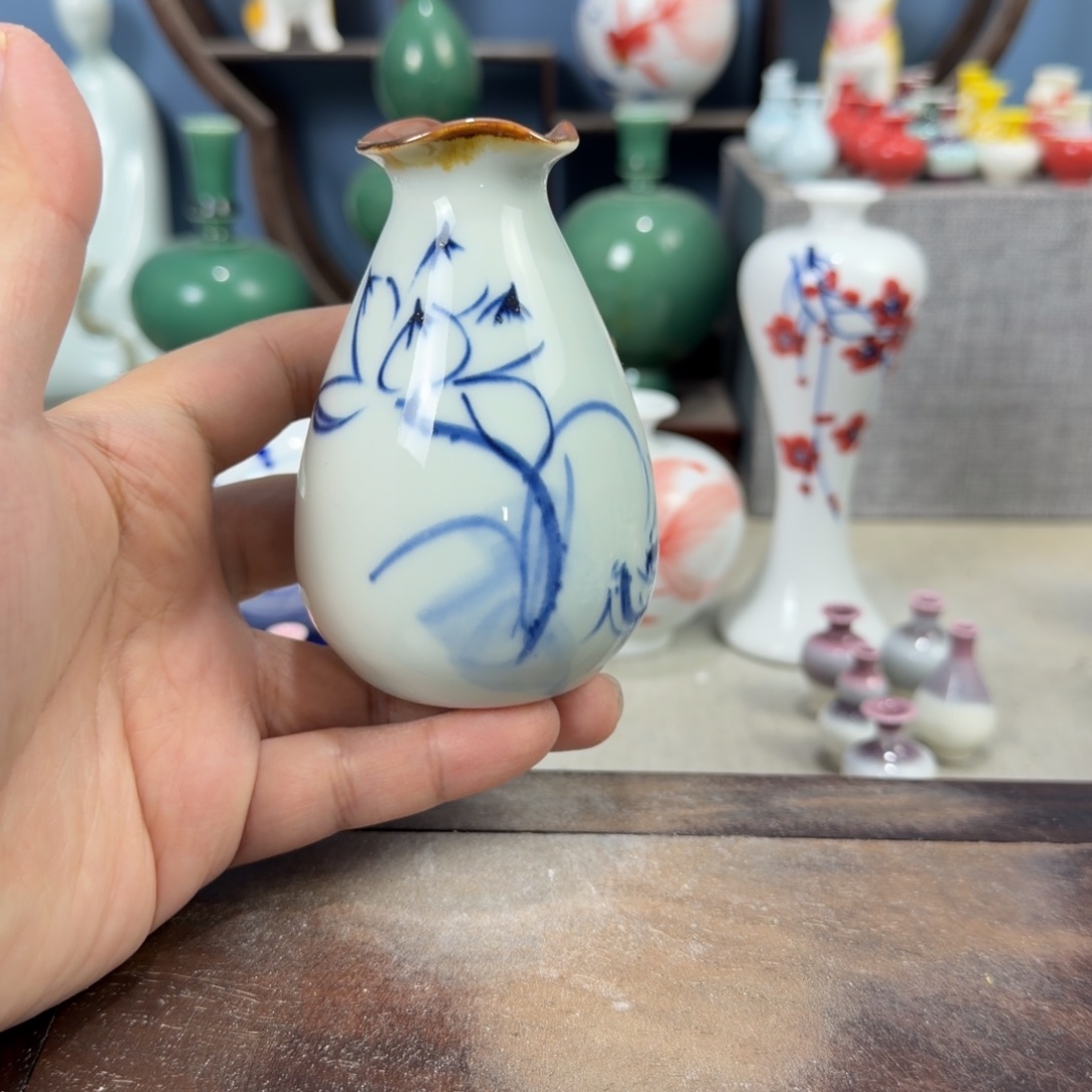 陶瓷手工小花器摆件