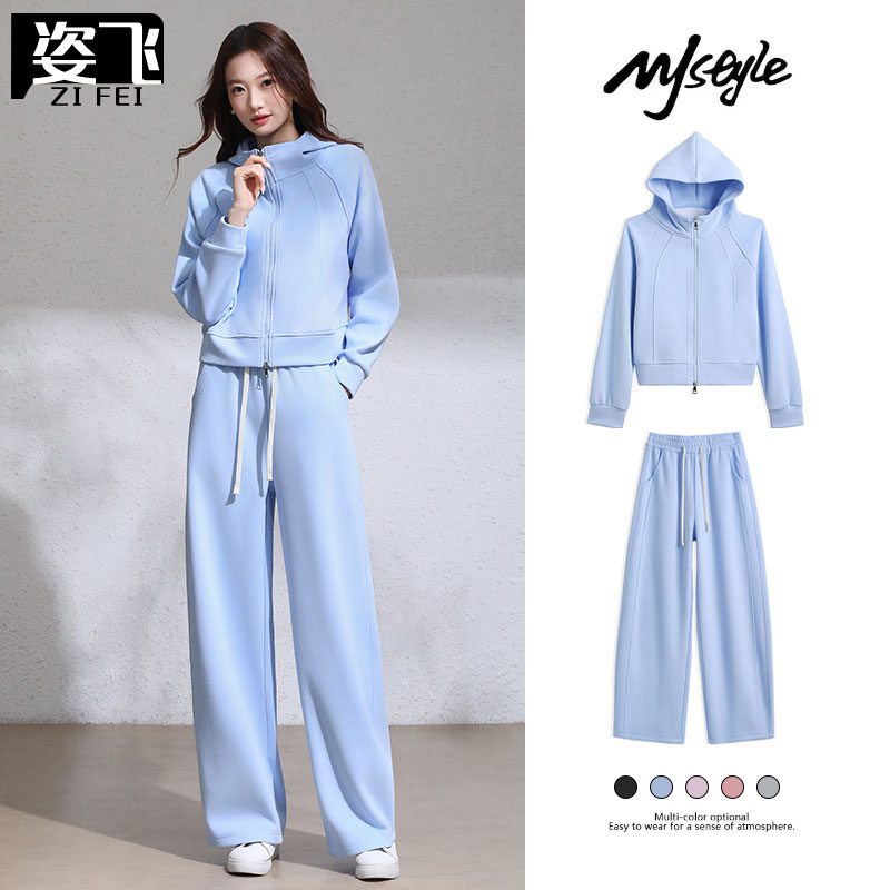 【加厚两件套】上衣+裤子秋冬厚款连帽外套香蕉裤长裤休闲套装DZ