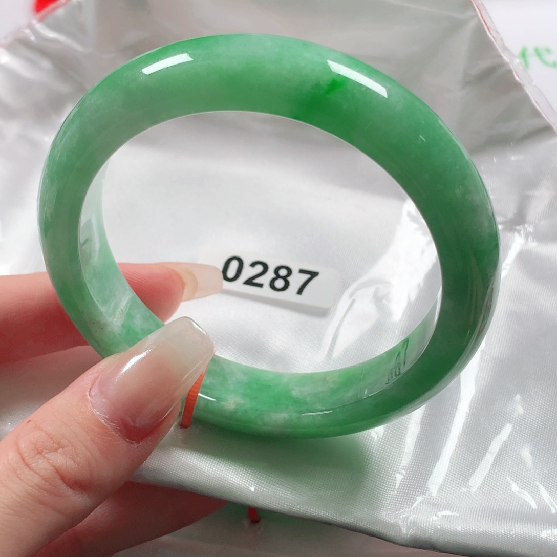 未镶嵌手镯翡翠天然翡翠手镯0287