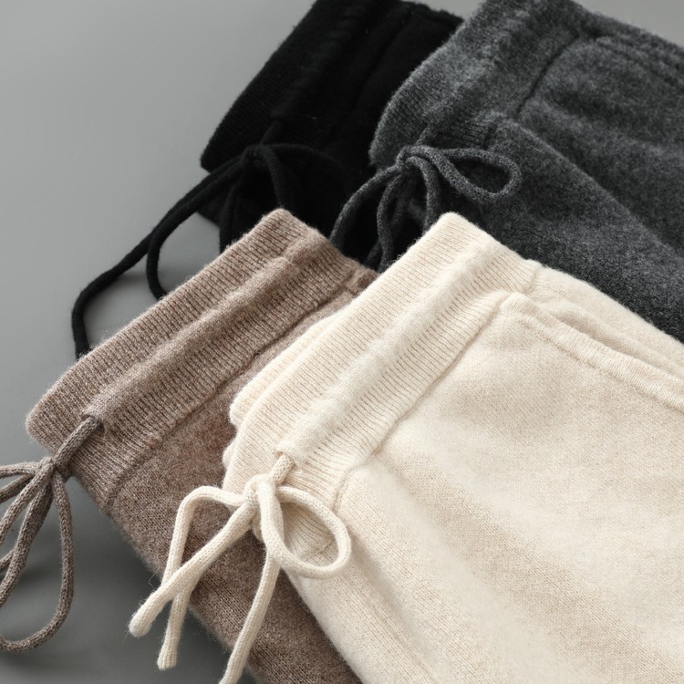 秋冬男士纯羊毛针织加厚直筒休闲裤潮流百搭舒适保暖