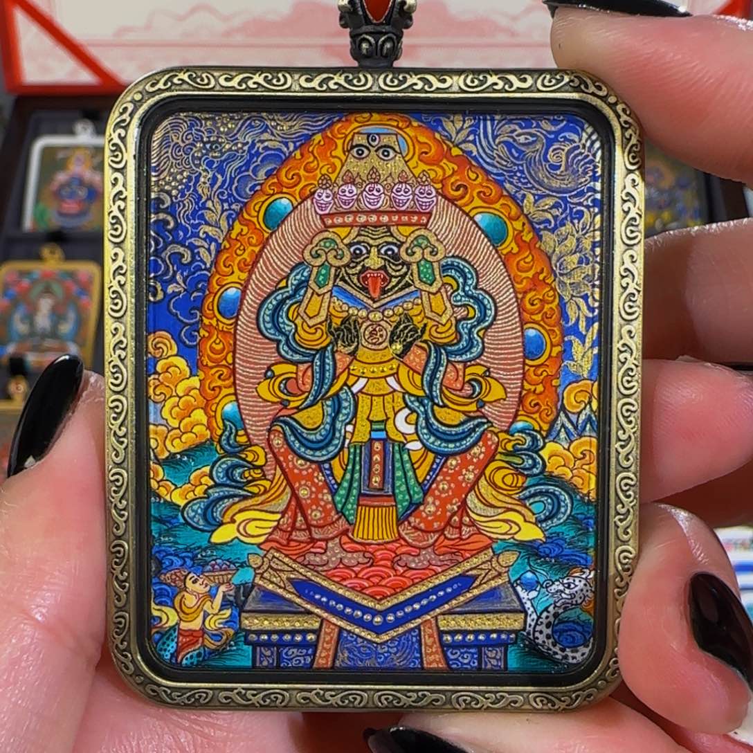 装裱画纯手绘天然矿料 扎基 普华东智绘