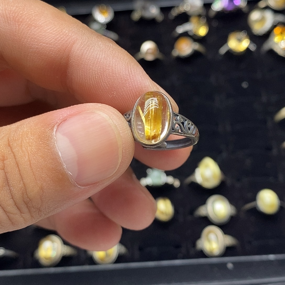 银S925镶嵌珠宝半成品水晶