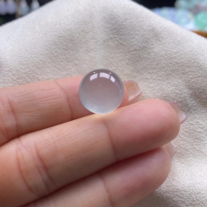 翡翠吊坠(不含链)未镶嵌翡翠玻璃种珠卡13.3