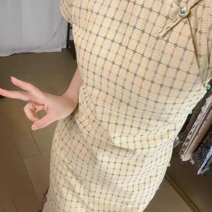 水果糖 | 曳地长款全开襟旗袍复古传统中式改良年轻少女连衣裙