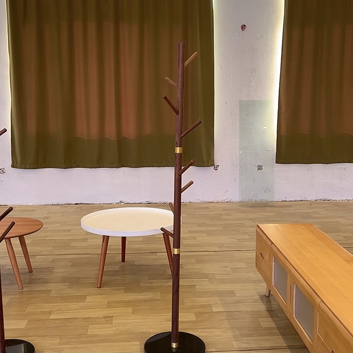 北美福利黑胡桃衣帽架不退不换