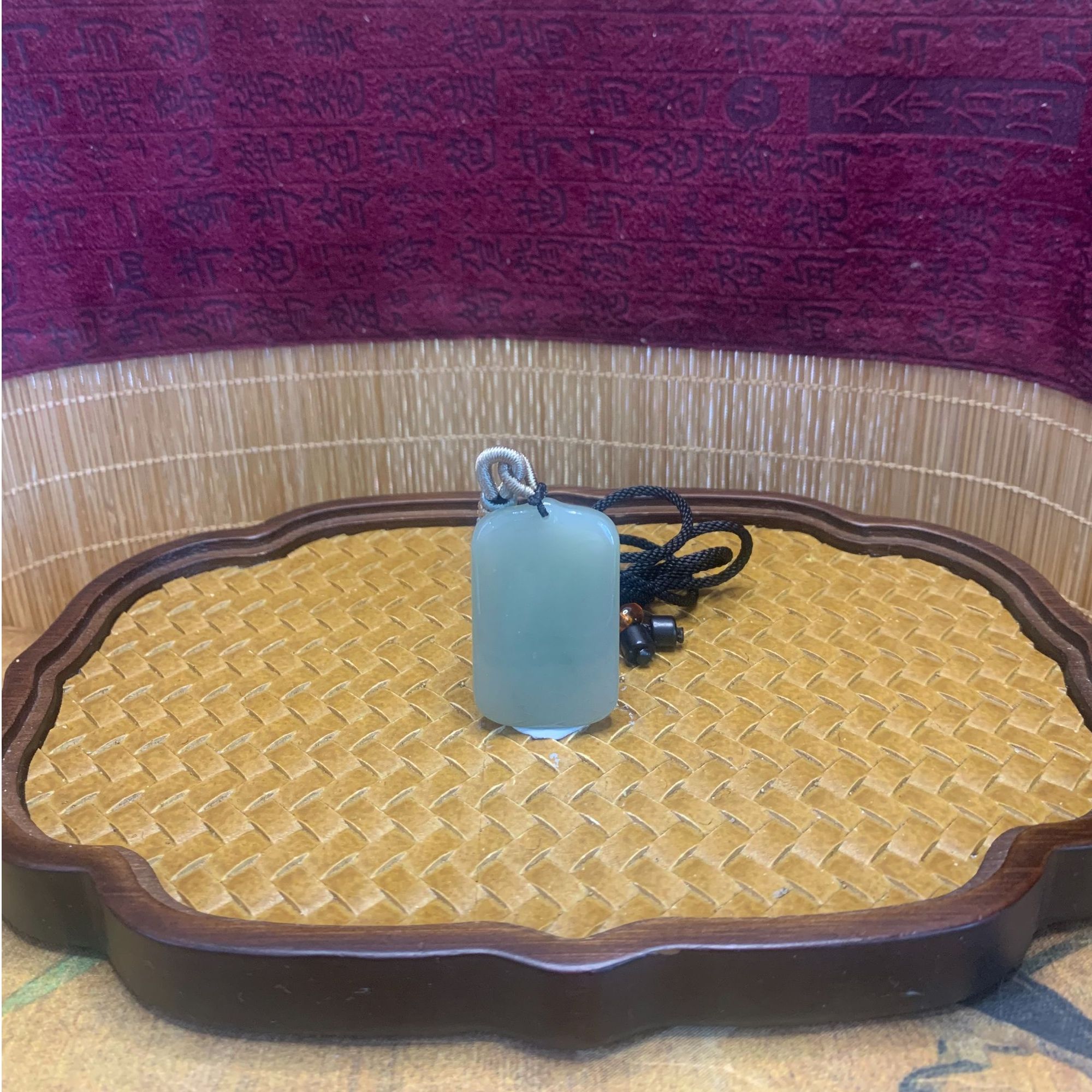 K和田玉无事牌吊坠0585