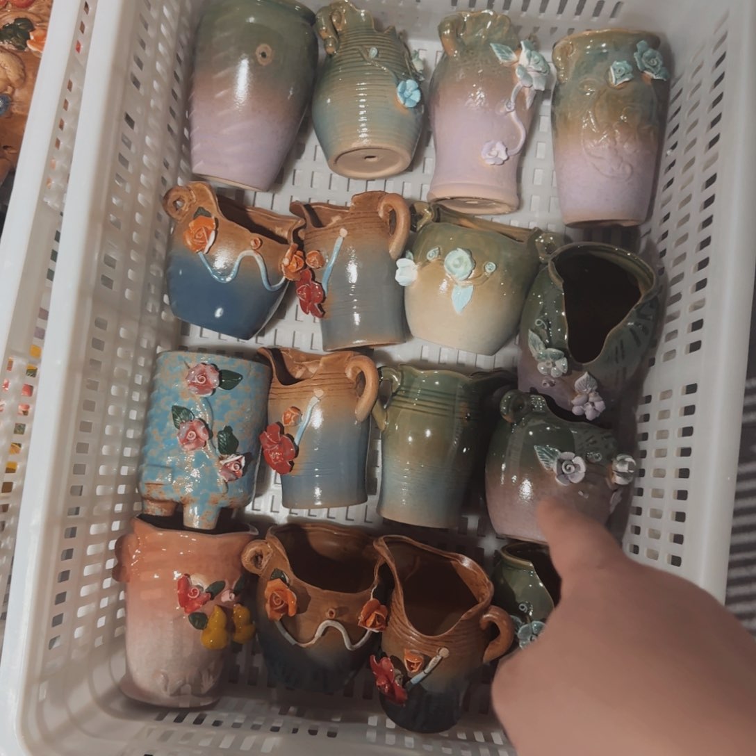 紫砂花盆瑕疵第三排