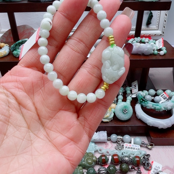 翡翠散珠手串0001