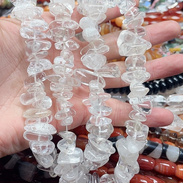 玛瑙/玉髓珠宝半成品未镶嵌一条白水晶随行