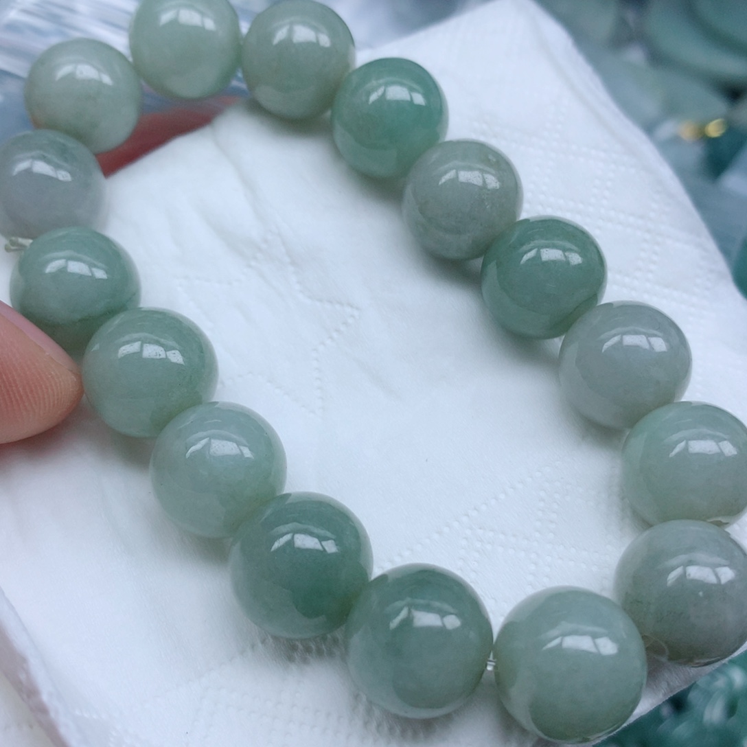 翡翠未镶嵌项链珠子珠