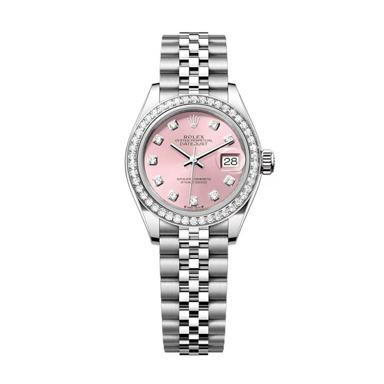 99新 Rolex/劳力士 女装日志型m279384rbr-0003 粉盘28盘24年全套