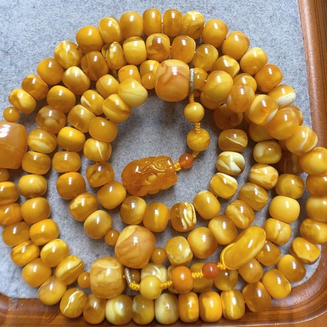 蜜蜡手串未镶嵌蜜蜡108