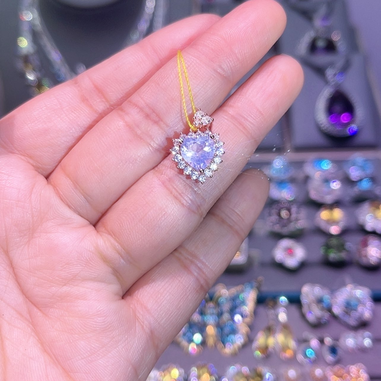 【闪购商品】水晶吊坠(赠链)银S925镶嵌