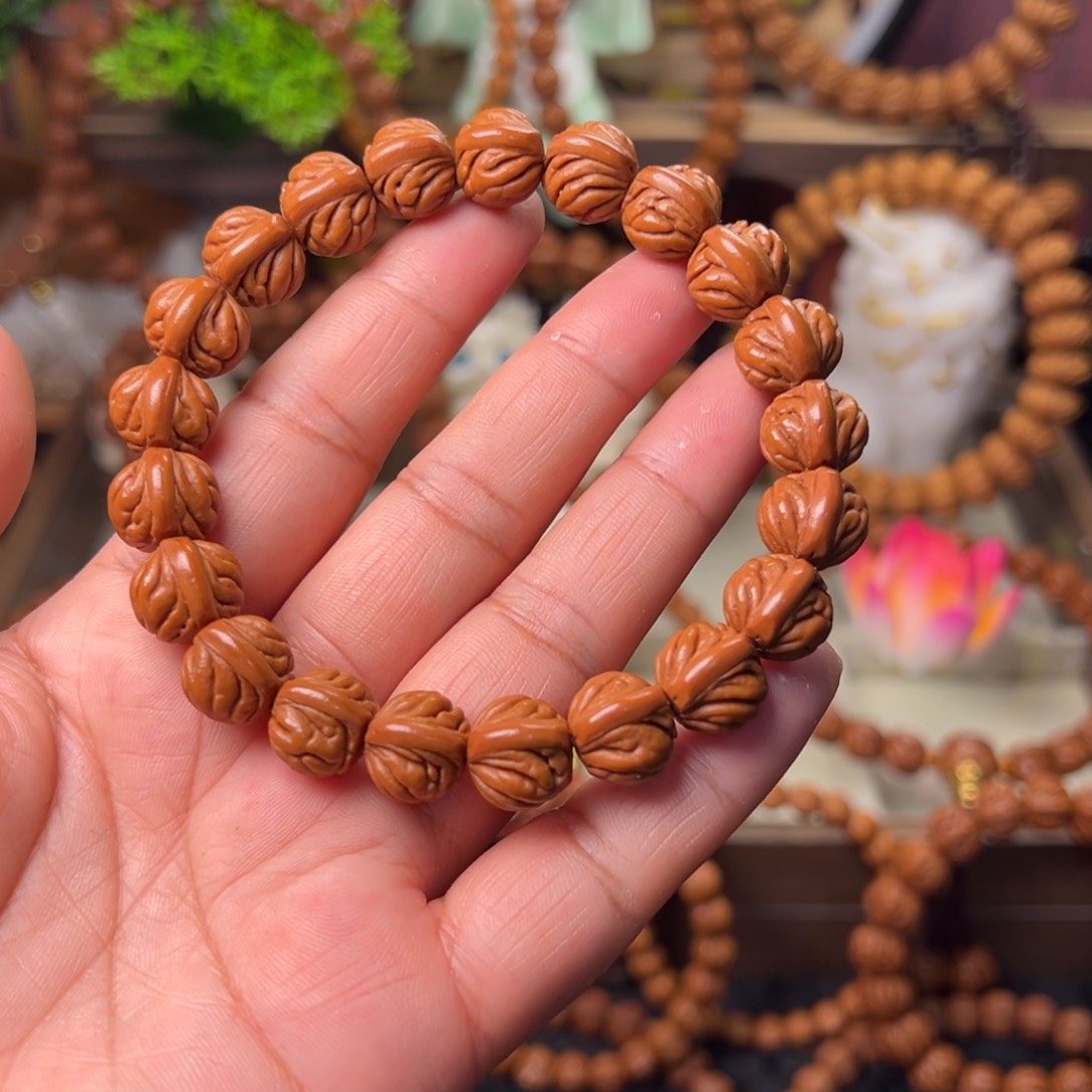 不***。桃核手串双脊龙手串12