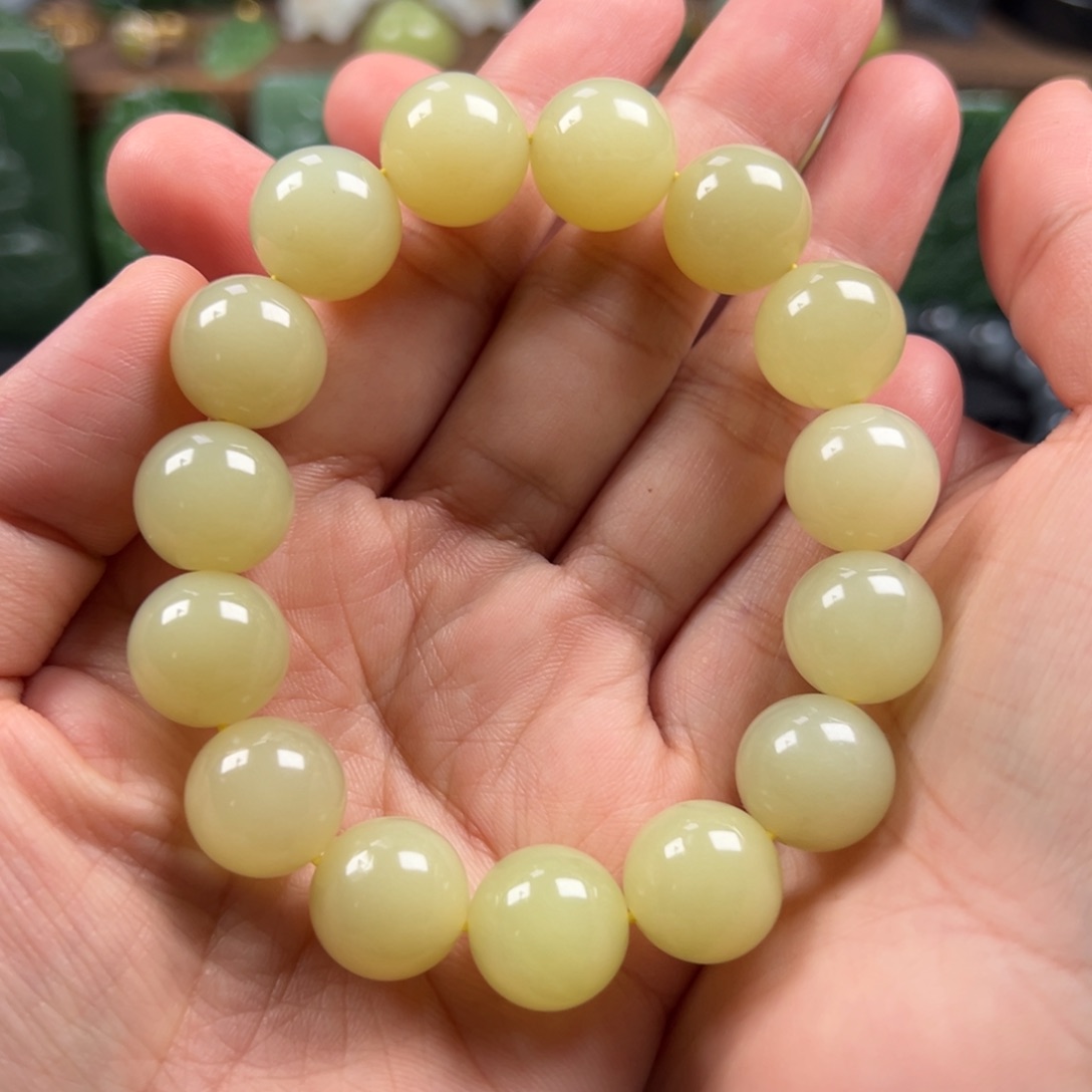 和田玉（黄玉）手串未镶嵌